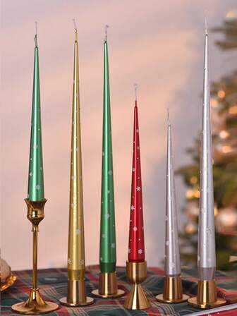 Bougies de Noël festives, thème de Noël bonhomme de neige, Père Noël, designs d'arbres, idéal pour la décoration des fêtes, le dîner, le banquet - Aucun contenant inclus Décoration de la maison Décorations de Noël Décoration de la chambre, Cadeaux de Noël