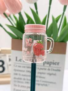 1pc/3pcs/5pcs Creative Pearl Milk Tea Cup Shaped Pencil Sharpener, Single Hole, Easy To Sharpen, Metal Blade, ABS Plastic Material, Anti-Scratch, Transparent Shavings Collector, Exquisite Design