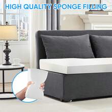 Puremind Modern Queen Size Loveseat Sofa Bed, 2 In 1 Convertible Linen Fabric 2-Seater Sleeper Sofa Couch With Cushions - Dark Grey - View 10
