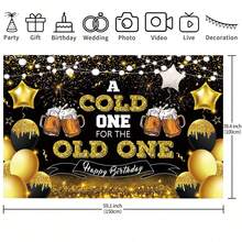 1 bộ trang trí tiệc bia, phông nền sinh nhật màu đen & vàng, phông nền chụp ảnh tiệc sinh nhật nam, bia lạnh dành cho người lớn tuổi, phù hợp cho tiệc sinh nhật lần thứ 30, 40, 50, đồ dùng trang trí tiệc bia. - Nhiều màu - Xem 9