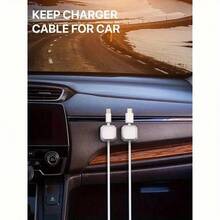 3pcs,Wire Storage Rack, Magnetic Desktop Cable Clamp Management, Hidden Mobile Phone Charging Cable Rack, Suitable For Nightstand, Kitchen Appliances, Office Supplies