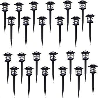 24-Pack Solar Pathway Lights Outdoor - Garden Lights For Landscape,Solar Walkway Lights Outdoor For Paths, Courtyards, Patios