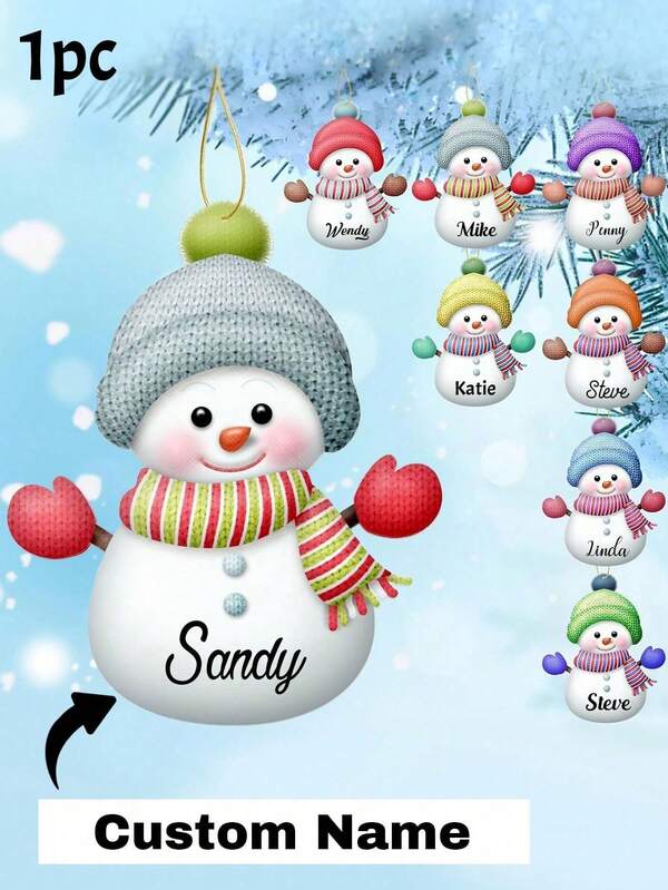 1 Pc Personalized Christmas Ornaments,Custom Christmas Decorations With Name ,Christmas Tree Decorations,Christmas Ornaments Set,Christmas Decorations Indoor,Christmas Decorations For Tree,Cute Christmas Decor For Family,Personalized Christmas Gifts.Personalized Gifts For Women