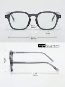 XVBQ 1 par de gafas con montura metálica de estilo geométrico retro para hombres, con lentes transparentes, adecuadas para computadora, oficina, decoración, estudio de estudiantes, lectura, reuniones de negocios, correr, juegos y conducir