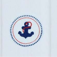 Soft 100% Cotton Double Embroidered Shoulder Diaper For Baby - 航海 - 查看 2