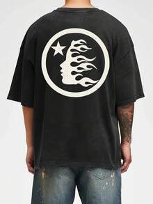 Star Print Tee Shirt, Tees For Men, Casual Short Sleeve T-Shirt For Summer - 黑色 - 查看 3