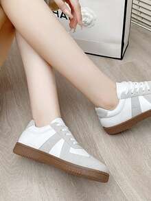 Zapatos deportivos con cordones de moda para adolescentes, zapatillas deportivas casuales para exteriores