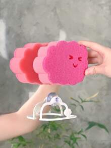 3pcs Double-Sided Sponge Set, Suction Cup Sponge Holder, Self-Draining Kitchen & Bathroom Sink Storage Rack, Includes Double-Sided Dish Sponge, Suitable For Bathroom, Kitchen And More - A - View 10