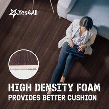 Tapete para Ejercicio 12, 24, 48 y 120 SQFT, Piso para Gym, Tapete Foamy, Tapete Gym Grueso, Tatami para Piso, Tapete Ejercicio Grueso, Tapete de Espuma EVA para Gimnasio y Hogar - I. 24 pies cuadrados (24 azulejos) - Madera de nogal oscuro - Ver 8