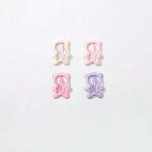 长毛犬适用迷你骨头形状发夹,多种颜色可选;可爱波点糖果色狗狗发夹;猫咪毛发饰品;宠物毛发装饰套装;随机颜色骨头图案 - 彩色 - 查看 4