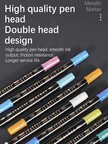 GUANGNA 36 Pennarelli per vernice acrilica brillante - Penne glitter metalliche per l'arte creativa su una varietà di superfici - Perfette per scrapbooking, pittura su rocce, ceramica, vetro, legno, tessuti, tela, tazze per uso artistico professionale