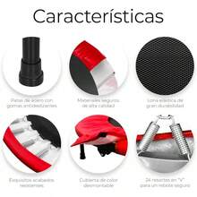 Raganet, Trampolin para Acondicionamiento Fisico de 93cm, Brincolin Plegable de Fitness con Base de 6 Patas y 24 Resortes, Ejercicio de Gimnasio Aeróbico, Resitente y Duradero - Rojo - Ver 8