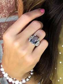 1 PC Vintage Rings Women's Rings Fashional Boho Rings For Women Suitable For Daily Wear Party Wear Merry Christmas Birthday New Year Valentine's Day Anniversary Gift For Her Jewelry Ring - 棕色 - 查看 3