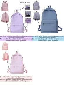 Customize Your Own Backpack With Personalized Name Or Holiday Greetings. Create Your Own Backpack. This New Backpack For The Back-To-School Season Features A Nylon Zipper Design, Casual Solid Color, Simple And Versatile, Suitable For Teenagers, You Can Print Your Name, Letters, Lucky Numbers, Etc.,Chic Autumn,Kids,Customized Kids Bag,Christmas Gift Supplies