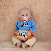 46cm Hand Drawn Hair Realistic Reborn Doll Fully Vinyl 18 Inch Simulated Dolls Dress Up Games Accompanying Toys New Year Gifts - Multicolor - View 17