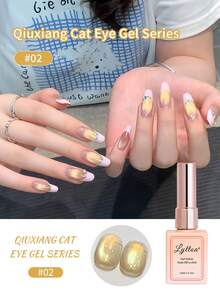 LYTTOA 15ml Gold Cat Magnetic Gel Nail Polish, UV Soak Off Glitter Crystal Cat Eye Gel, 1pc/4pcs Set Nails - Multicolor - View 13