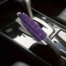 1 pieza Cubierta de freno de mano con incrustaciones de diamante para instalar en el coche, protector universal de freno de mano para el interior del coche, cubierta de palanca de freno de mano (Nota el tamaño, no apto para todos los modelos de vehículos) - Unitalla - Ver 20