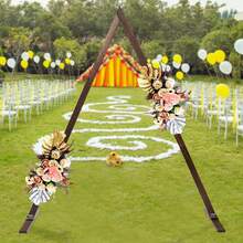Wooden Wedding Arch 8.2FT, Wood Arch For Wedding Ceremony Gorgeous Wedding Arbor Wedding Backdrop Stand For Garden Wedding Parties, Wooden Arch Decor Rustic Wedding Arch Decorations