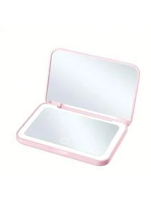 LED Lighted Makeup Mirror With Touch Screen, 3 Lighting Modes, Portable Stand, Foldable For Storage, Travel Vanity Mirror With Lights, Rechargeable Battery, Adjustable 3-Color Lighting, Travel Makeup Accessory, Birthday Gift For Mom And Friends