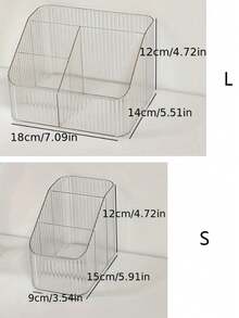 1 pièce Boîte de rangement à compartiments de bureau, organisateur à 3/4 grilles convenant pour le bureau, la cuisine, les produits de beauté, les cosmétiques, les stylos, les bijoux, la papeterie et autres articles de bureau essentiels, peut s'adapter à votre salle de bain, votre coiffeuse, votre bureau ou votre cuisine