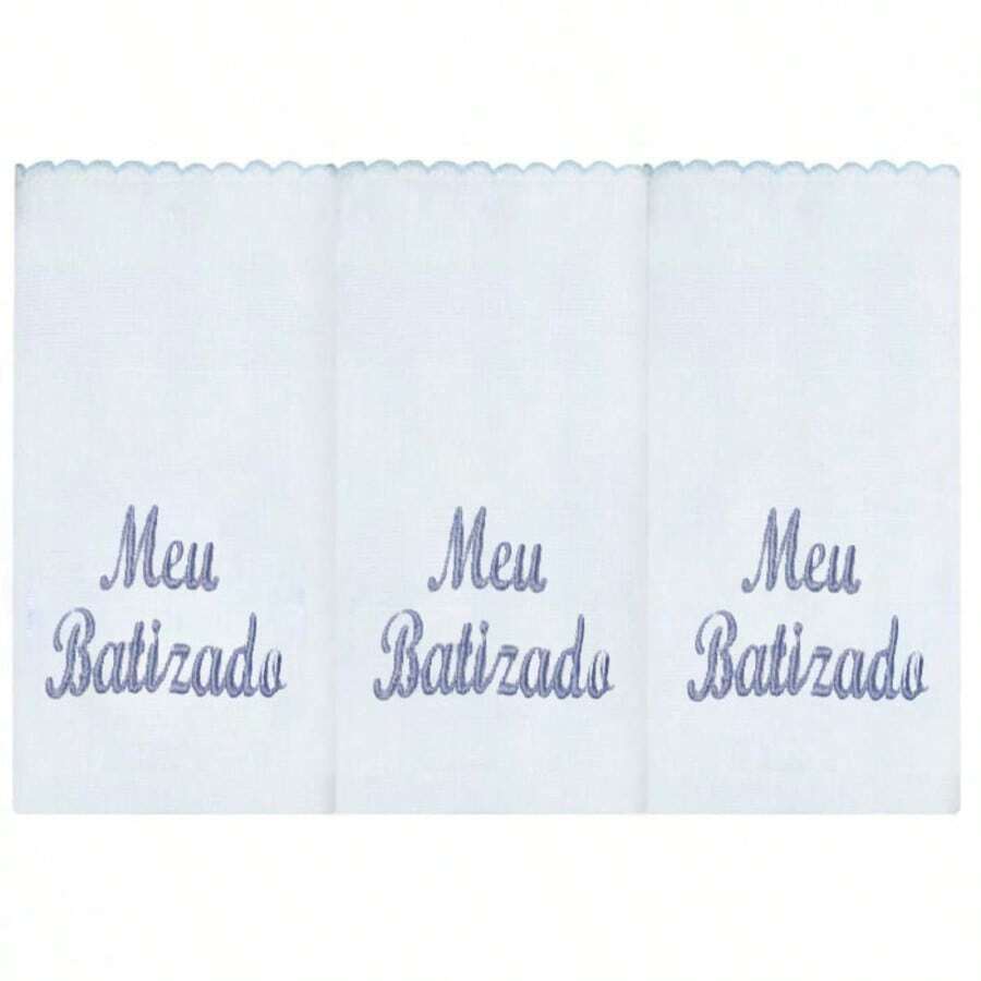 Soft 100% Cotton Double Embroidered Shoulder Diaper For Baby - 我的藍色洗禮 - 查看 1