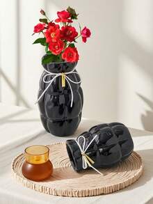 Nordic Modern Simple Creative Ceramic Rope Vase Home Living Room Dining Table Desktop Decoration Ornament Flower Utensils Home Decor Room Decor Flower Vase Glass Vase