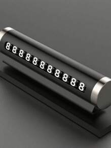 1pc Car Temporary Parking Permit, Roller Movable Car Number Plate, Creative Metal Parking Plate