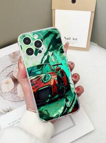 1 pieza Funda de teléfono a prueba de golpes y colorida con diseño de automóvil de TPU transparente compatible con iPhone 15/15Pro/15Plus/15ProMax/16/16Pro/16Plus/16ProMax/17/17Pro/17Air/17ProMax, Galaxy S23 Ultra/A14/A24, Redmi Note 12 Pro, Pixel 8/8 Pro