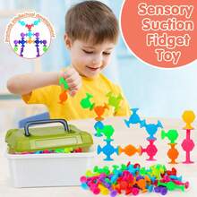 60/80/100PCS Sensory Buliding Fidget Toys For Kids,Suction Bath Toys For Baby, ,With Storage Box, Halloween Party Gifts,Birthday Gifts For 4 5 6 Year Old Boys Girls - Multicolor - View 5