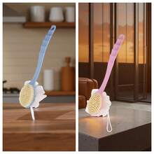 2 Stück/1 Stück ergonomischer Rückenbürste mit langem Griff, Badeschwamm-Aufsatz Duschbürste mit langem Griff, 2-in-1 Badbürste mit langem Griff, weiche multifunktionale Badbürste, doppelseitige Badbürste, Badbürste mit weichen Borsten und Massage, Peeling-Badbürste, weiche Borsten Rückenbürste mit Badeschwamm, Erwachsenen-Badbürste, Rückenbürste und Duschbürste