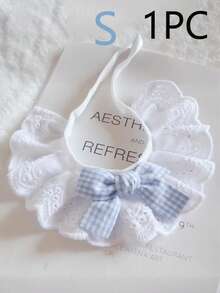 1 Pure Cotton Lace Scarf For Cats, Cat Accessories, Dog Accessories, Cat Items, Pet Bows, Cute Decorative Bibs, Cat Bow Ties, Halloween Decorative Cat Collars