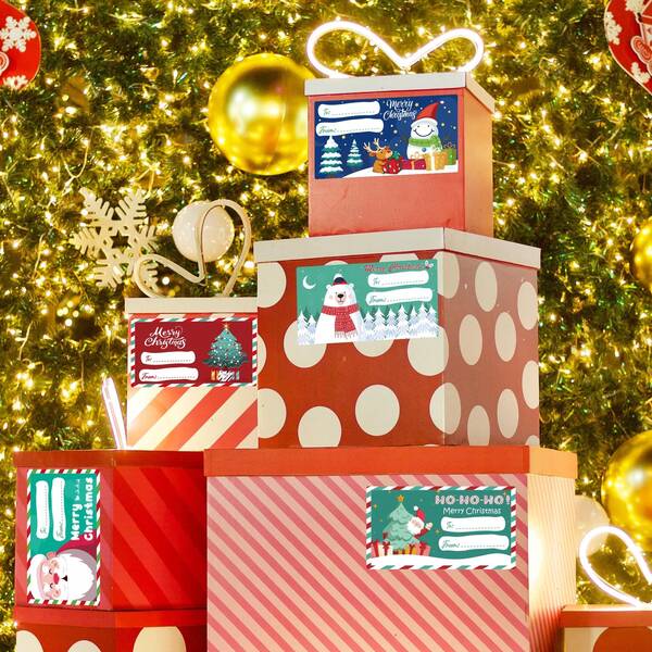 200 /500PCS Christmas Gift Tags - Gift Tags For Christmas Presents | Christmas Gifts For Women Men Mom - Christmas Wrapping Paper - Christmas Decorations,2.95 X 1.6 Inch