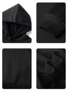 sweat-shirt à capuche ample et décontracté pour femmes, doublé thermique avec imprimé graphique, pour l'hiver