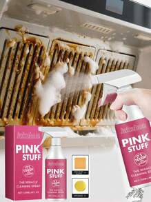 100g/500g/300g Pink Magic Cleaning Paste, Powerful Cleaning For Stainless Steel Pot Bottoms, Stove Cleaning Agent, Stainless Steel Cleaning Powder For Gas Stove, Exhaust Fan, Rust Remover, Multi-Purpose Kitchen Cleaning Powder To Quickly Remove Stubborn Stains And Grease On Kitchen, Bathroom, Floor, Helps Save Energy. The 100g Size Is Relatively Small, The 500g Size Is Recommended.