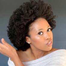 Afro Kinky Curly Wigs 13x4 HD Invisible Lace Front Human Hair Wigs Brazilian Human Hair Wigs For Woman Soft & Fluffy Short Afro Wigs With 180 Density For Everyone & Music Festival Mother's Day Carnival Valentine's Day Halloween All Saints' Day Christmas Day - Natural Black - Xem 3