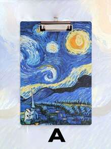 Van Gogh Kunst Serie Klemmbrett, hochwertige Sternenhimmel Kunst Schreibunterlage, Bunte Ölmalerei, stabile Büroklammern, strapazierfähige Aktenordner, DIN A4 Papier, Büroklammer Halter, Krankenschwester Klemmbrett, Schreibunterlage, Geschenk für Schulanfang Klassenzimmer Organisation, Lehrer Abschlussgeschenk, Schulanfang Saison, Schulmaterial, Lehrertag Geschenk, Schulanfang Geschenk, perfektes Geschenk für Lehrer, süßes hängendes Schreibbrett, Büromaterial