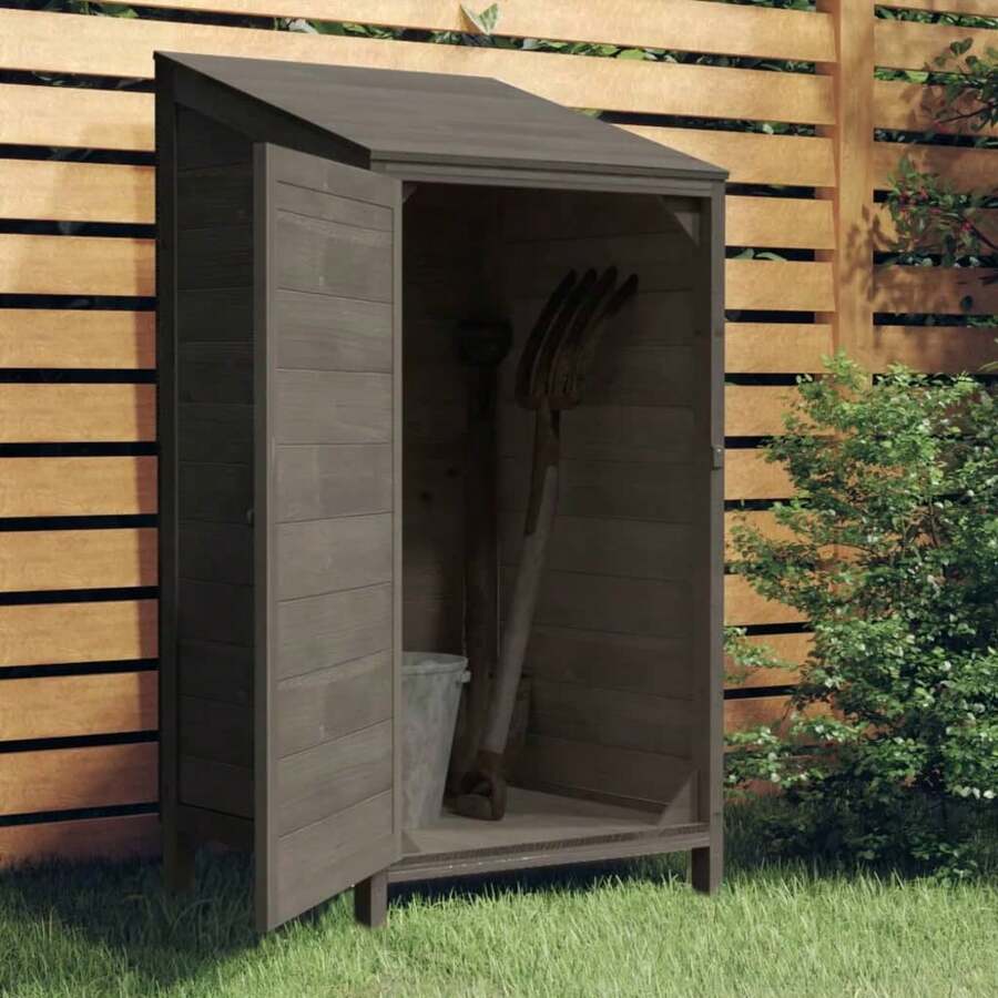 vidaXL Garden Shed For Tool Storage House Outdoor Backyard Solid Fir Wood - Anthracite - 查看 1