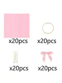 Pungi mici de cadouri de nuntă, voal de nuntă alb/roz, pungă de cadou DIY, pungi mici de cadouri de nuntă, pungi pentru bomboane și fursecuri, pungi mici de cadouri pentru petrecere, decorațiuni centrale de masă, potrivite pentru banchete de nuntă, petreceri de cadouri pentru mirese, pungi mici de cadouri pentru petreceri tematice