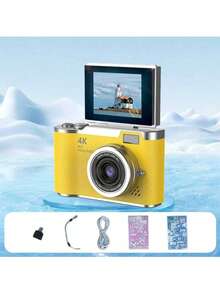 Nueva cámara digital HD - Operación con un solo botón, fácil de tomar fotos y grabar videos, para principiantes que comienzan a usar una máquina con tarjeta CCD, regalo sorpresa para amigos, opción de usar tarjeta de memoria de 32G para almacenamiento directo, uso portátil multicolor - 1 pieza - Multicolor - Ver 11