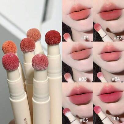 Crema labial mate de terciopelo, acabado mate, color natural, de larga duración, no pegajoso, fácil de aplicar, resistente al agua, diseño de giro, lápiz labial sexy, cosméticos para mujeres, adecuado para uso diario en otoño/invierno, maquillaje loco, creación hermosa, escuela, viaje, boda, cosplay, regalo del Día de San Valentín, Halloween, Navidad, HERORANGE