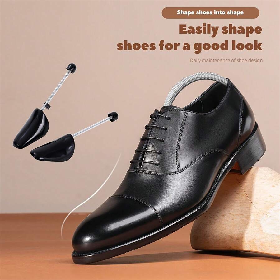1 Pair Adjustable Plastic Shoe Stretcher, Random Color Spring Shoe Stretcher, Anti-Wrinkle Shaper, Suitable For Sneakers, Boots, Thanksgiving, Christmas, Valentine's Day Gift