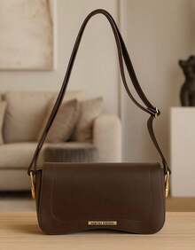 Women's Small Shoulder Bag With Side And Crossbody Straps, Modern, Spacious, New Arrival - 咖啡 - 查看 3