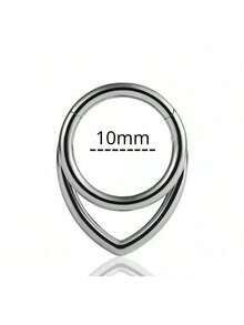 316L Stainless Steel V-Shaped Nose Septum Ring, Low Allergy, 16G, Suitable For Nose Septum/Bridge/Ear Cartilage/Helix/Tragus Piercing, Single Piece, Unisex - Cool1 - View 15