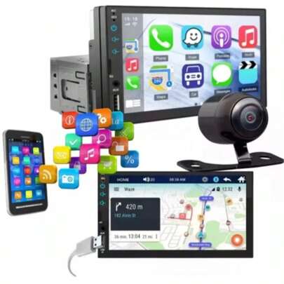 Central Multimídia som de carro 7' P MP5 1 DIN -  Ra7023 + Câmera de RE