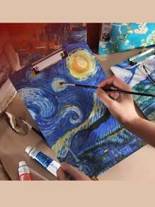 Van Gogh Kunst Serie Klemmbrett, hochwertige Sternenhimmel Kunst Schreibunterlage, Bunte Ölmalerei, stabile Büroklammern, strapazierfähige Aktenordner, DIN A4 Papier, Büroklammer Halter, Krankenschwester Klemmbrett, Schreibunterlage, Geschenk für Schulanfang Klassenzimmer Organisation, Lehrer Abschlussgeschenk, Schulanfang Saison, Schulmaterial, Lehrertag Geschenk, Schulanfang Geschenk, perfektes Geschenk für Lehrer, süßes hängendes Schreibbrett, Büromaterial