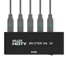 Splitter 4K Divisor De Señal 1 Pantalla A 4 Pantalla HD 3D - Negro - Ver 9