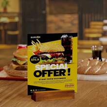 4 Stücke Holz Postkarten Ständer, Kiefernholz Basis, Kalender Anzeige, kreative Memo Foto Halter, geeignet für Dekoration auf Esstisch, Büroschreibtisch, für Ostern, Feiertage, Halloween, Weihnachten