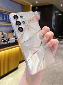 1pc Marble Texture Hollow Shell Shockproof TPU Phone Case, Suitable As Holiday Gift For Partner And Friends, Compatible With IPhone XS/XS Max/XR/11 12 13 14 15 16 Pro/Pro Max/14 15 16 Plus, Nothing, Pixel, INFINIX, Redmi Series