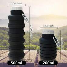 1pcs Silicone Foldable Sports Water Bottle Portable Outdoor Travel Water Cup Easy To Store Retractable Cup - 彩色 - 查看 4