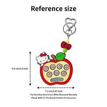 Sanrio Arcade Keychain - Apple Hello Kitty Edition. Officially Licensed Retro Accessory Blending Street Culture With Kawaii Charm.